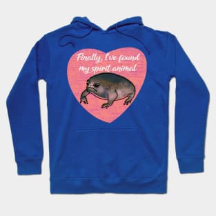 Black Desert Rain Frog Finally, I have found my spirit animal Love Heart Hoodie